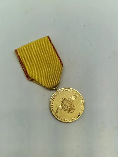 Original æresmedalje fra forsvarets brevdue flyvning “Guld”
