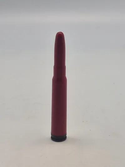 Sjælden originalt 8X57JS eksercerpatron lavet af rød kunststof/plast - tysk ww2