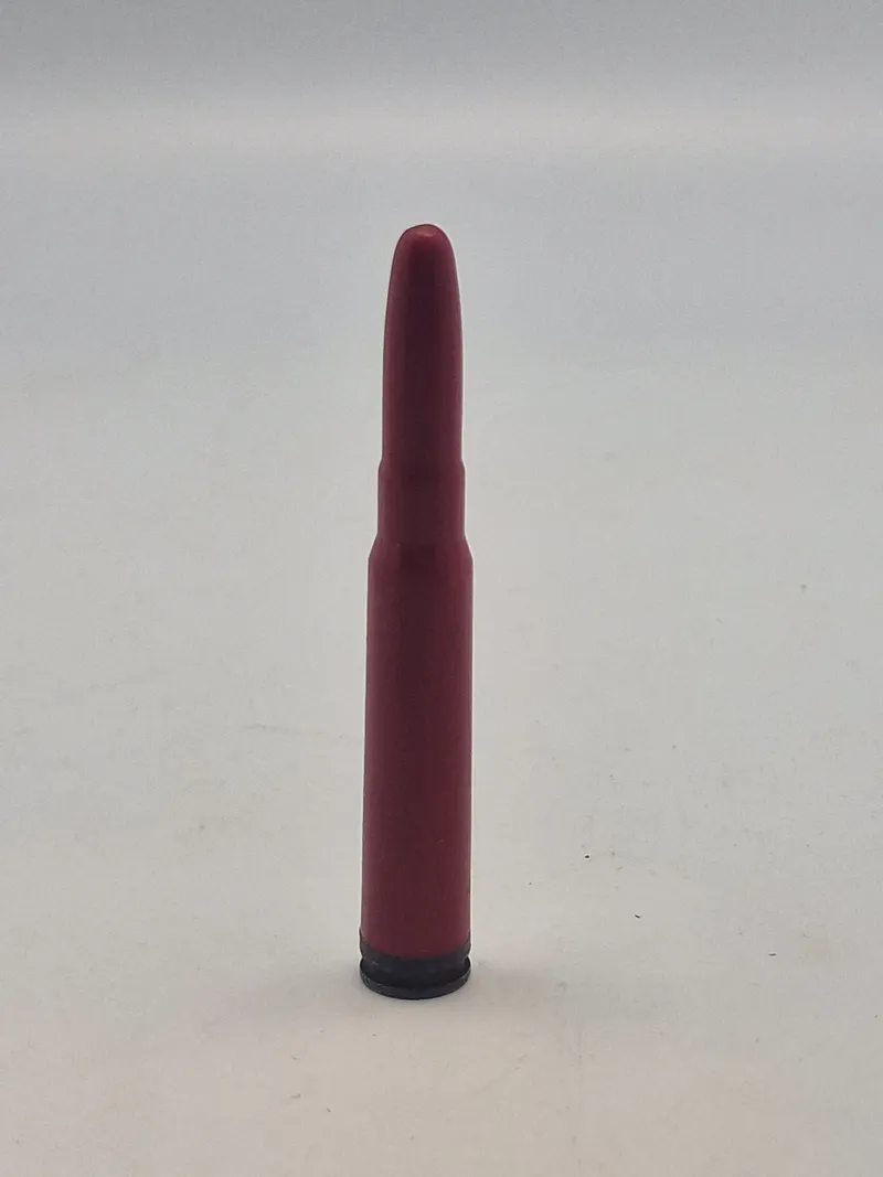 Sjælden originalt 8X57JS eksercerpatron lavet af rød kunststof/plast - tysk ww2