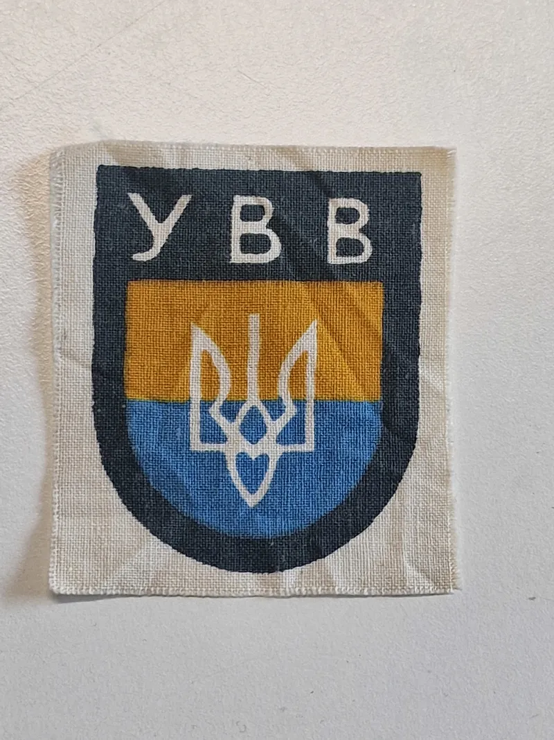 Sjælden original patch for ukrainske frivillige i Wehrmach