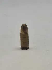 Original Dansk 9mm eksercerpatron M/1941, fremstillet i dk efter krigen af afskudte hylstre