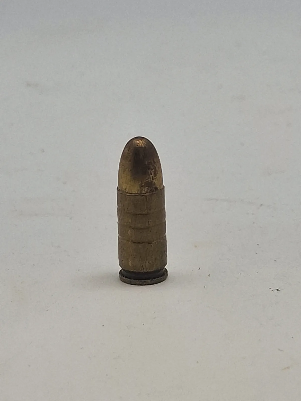 Original  Original Dansk 9mm eksercerpatron M/1941, fremstillet i dk efter krigen af afskudte hylstre (Lavet af engelsk hylster)