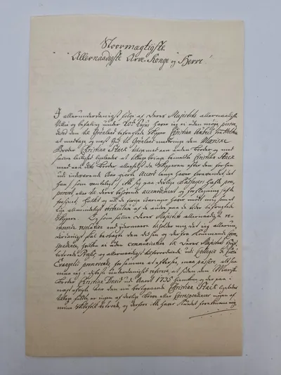 Dansk 1700 tals kongebrev - genoptryk