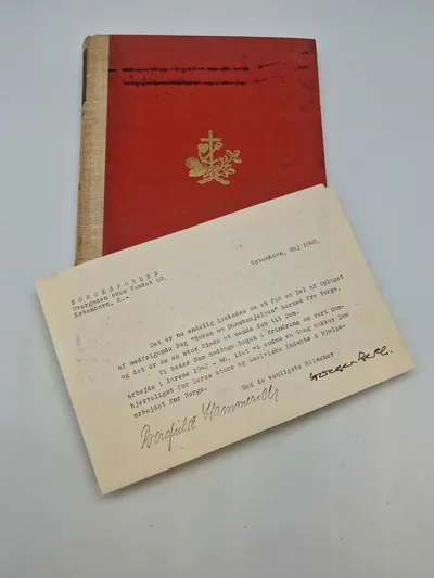Original bog - Norgesfonden, med brev