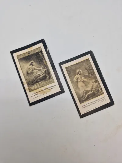 To originale tyske dødskort med fotos - ww1