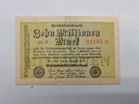 Samling originale ti millioner Mark sedler