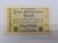 Samling originale ti millioner Mark sedler