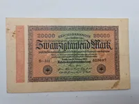 Samling tyske 20000 Mark sedler - originale
