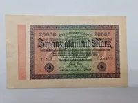 Samling tyske 20000 Mark sedler - originale