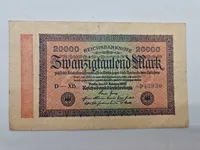 Samling tyske 20000 Mark sedler - originale