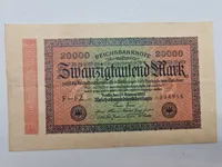Samling tyske 20000 Mark sedler - originale