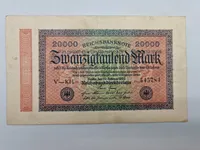 Samling tyske 20000 Mark sedler - originale