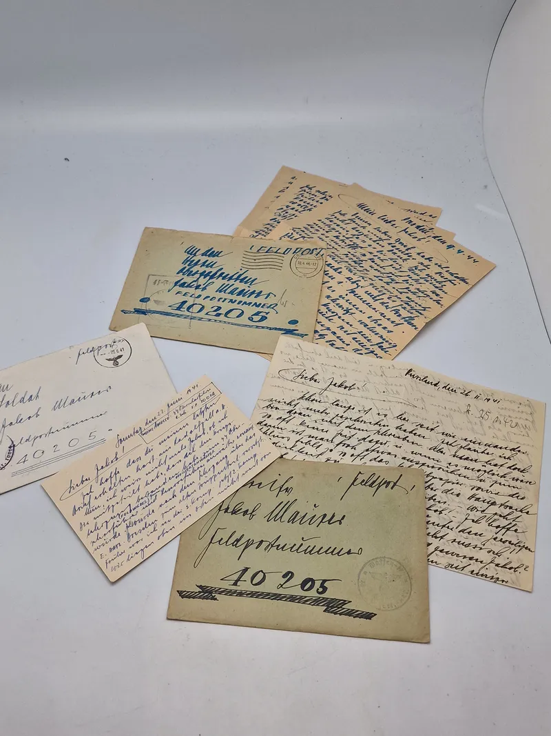 Samling original Waffen-SS feltpost fra samme mand