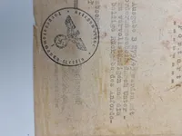 Originalt dokument fra U534 - bjærget fra vraget (sjældent)