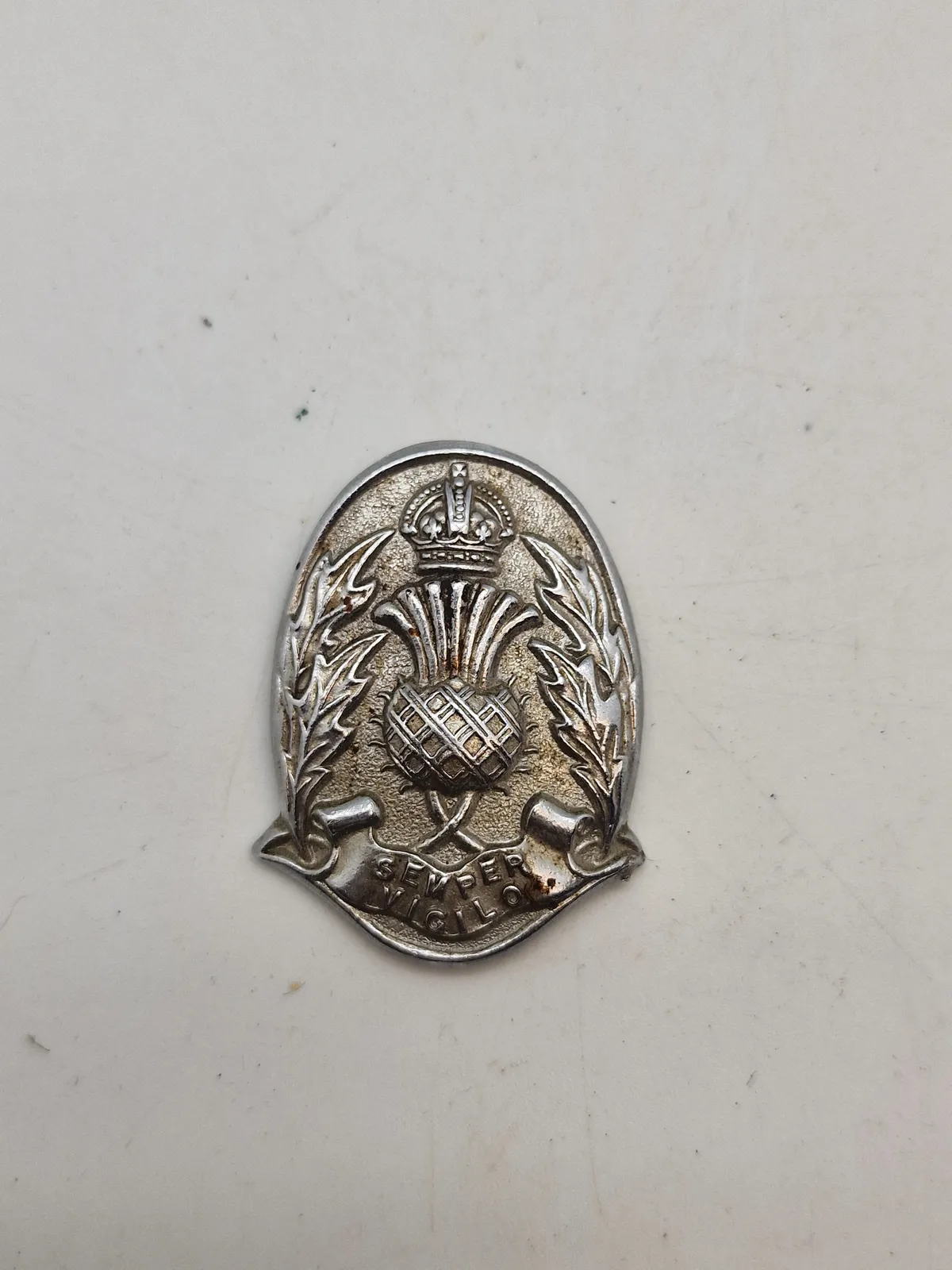 Originalt Scottich police cap badge før 1952