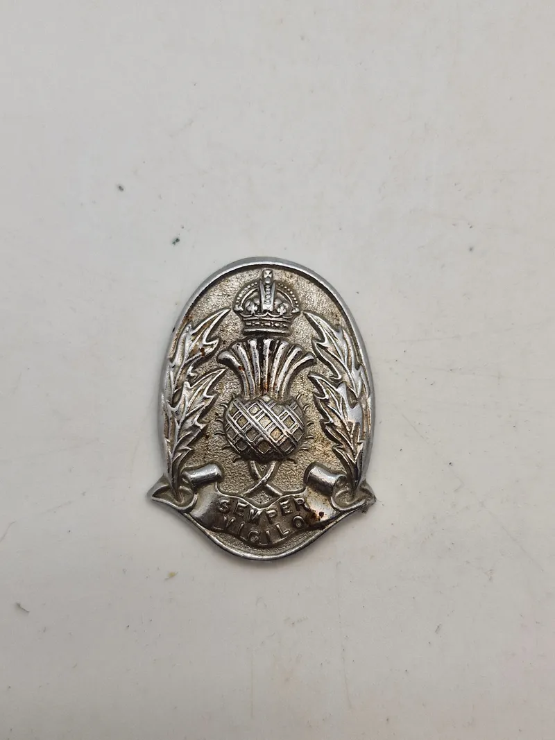 Originalt Scottich police cap badge før 1952