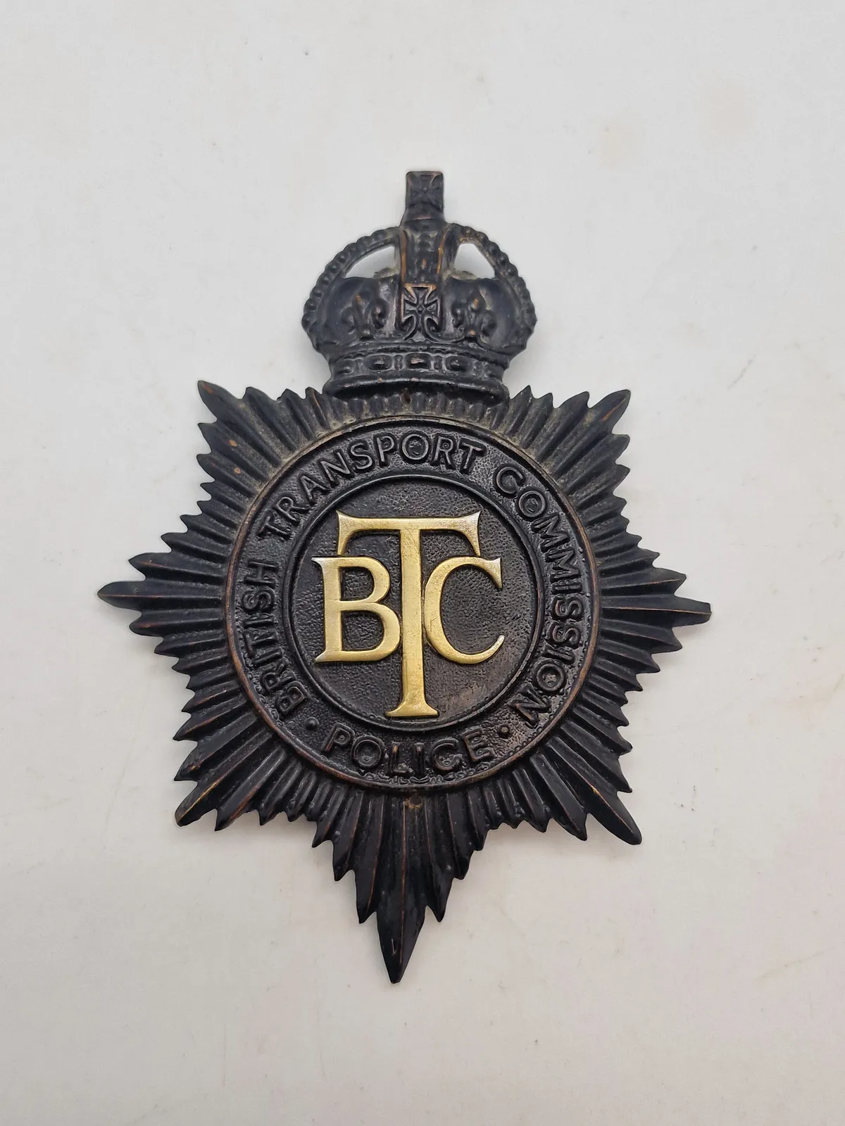 Originalt badge - British Transport Comision, police før 1952