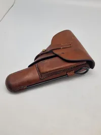 Original dansk HV stemplet pistol hylster med rensestok FN Browning M46