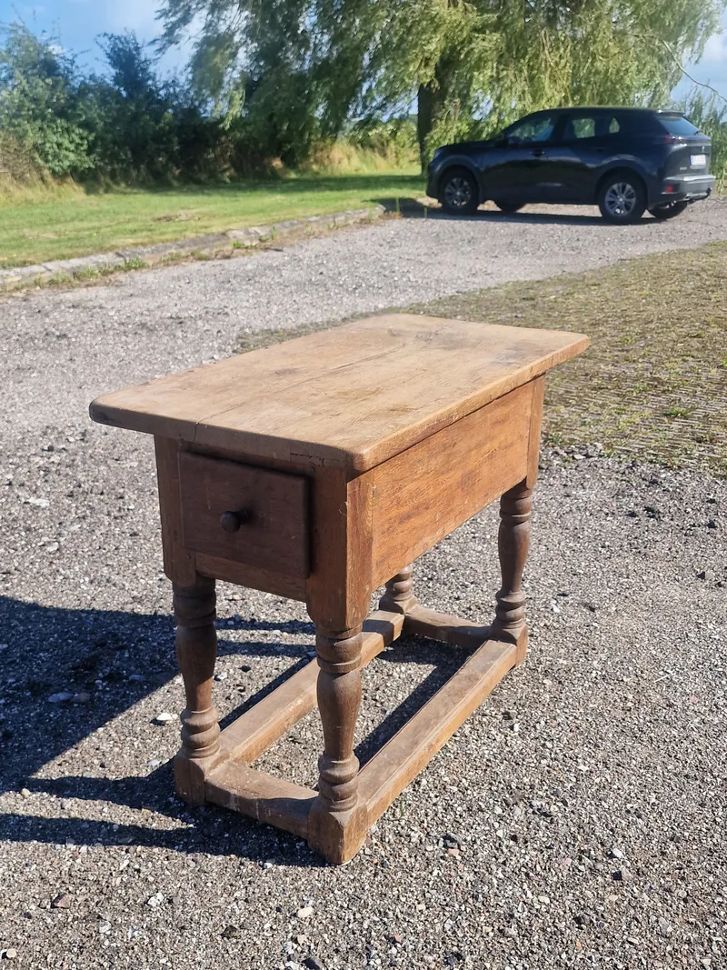 Originalt dansk Barok bord af egetræ, ca 1790