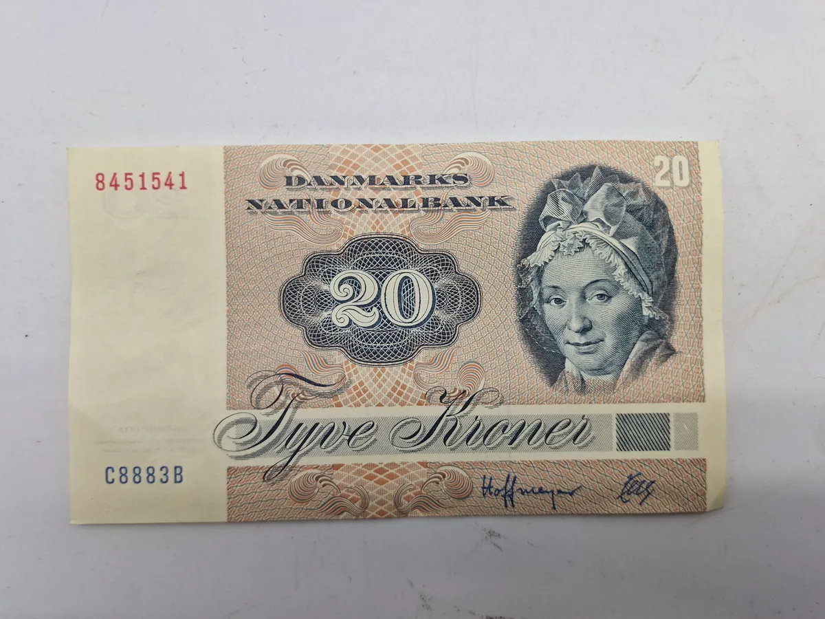 Original dansk 20 krone seddel