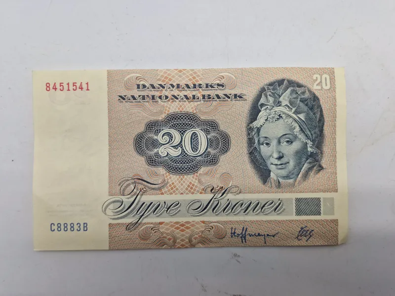 Original dansk 20 krone seddel