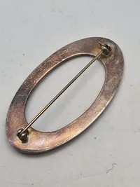 Stor 925 stemplet sølvbroche - vægt: 20,4 gram