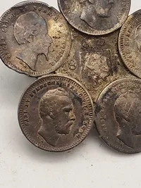Original broche lavet af svenske 1800 tals sølvmønter