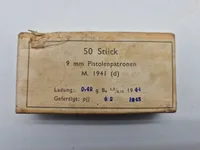 To stk originale tyske ww2 patronæsker - PJJ 1945 (lavet i Danmark under besættelsen)