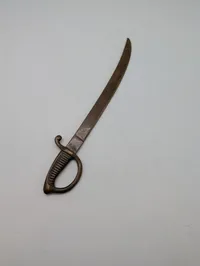 Antik brevåbner i messing udformet som en Livgarde sabel M1854  sabel