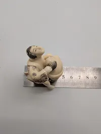 Antik JAPANESE HAND CARVED EROTIC NETSUKE FIGURES EDO / MEIJI PERIODE