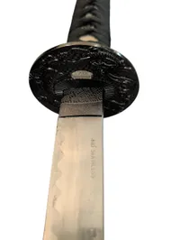 Japanese Style Katana with Bushido Inscribed Scabbard and Display Stand