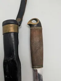Iisakki Järvenpää Finsk Puukko Kniv med Læderskede