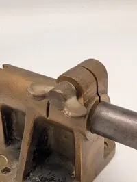 Vintage Brass Anti-Aircraft Ring Sight with Rubber Eyepiece