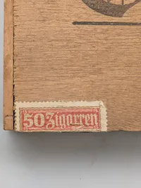 To antikke tyske cigarkasser, Goldgrube og Pflanzer-Dienst med indhold WW2