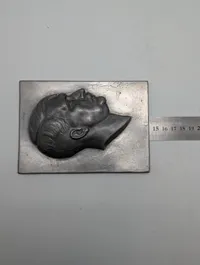 German Third Reich Era Adolf Hitler Profile Relief Plaque 