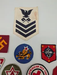 Lot of 8 Vintage WWII Era Military and Red Cross Uniform Patches