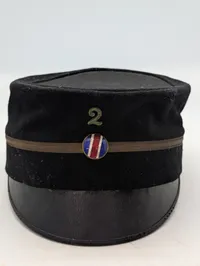 Dansk Militær Kasket Model 1889 med Enhedstal 2