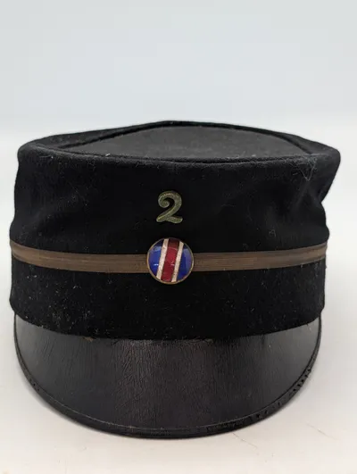 Dansk Militær Kasket Model 1889 med Enhedstal 2