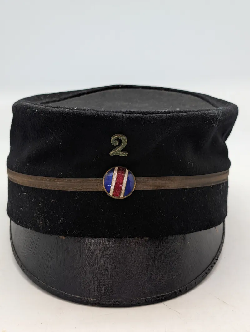 Dansk Militær Kasket Model 1889 med Enhedstal 2