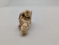 Antik JAPANESE HAND CARVED EROTIC NETSUKE FIGURES EDO / MEIJI PERIODE 