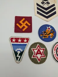 Lot of 8 Vintage WWII Era Military and Red Cross Uniform Patches