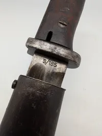Tysk Mauser K98 Bajonet med tilhørende metalskede