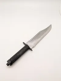 Vintage Stainless Steel Survival Knife with Sawback and Compass Pommel