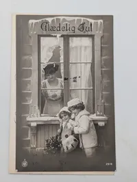 Vintage NPG Glædelig Jul Danish Christmas Postcard