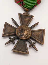 Fransk Croix de Guerre 1914-1917 Krigskors med Sværd