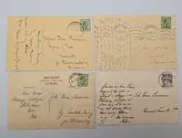 Set of Four Vintage Danish Postcards including Kronborg and Easter Theme
