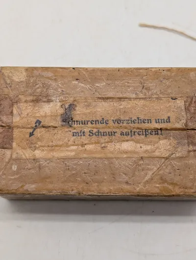 Tysk WWII Sprengkapsel-Holzschachtel til 10 tændsatser