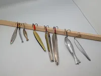 Lot of 8 Vintage Metal Vertical Jigging Spoons and Fish Lures