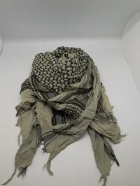 Taktisk Shemagh Keffiyeh Tørklæde i Olivengrøn og Sort