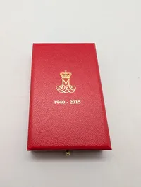 Dronning Margrethe II 75-års Fødselsdag Erindringsmedalje Etui